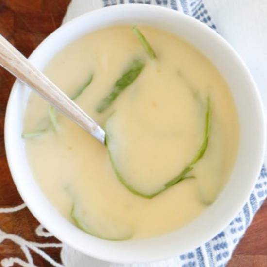 Sole Soups White Bean With Spinach upper view
