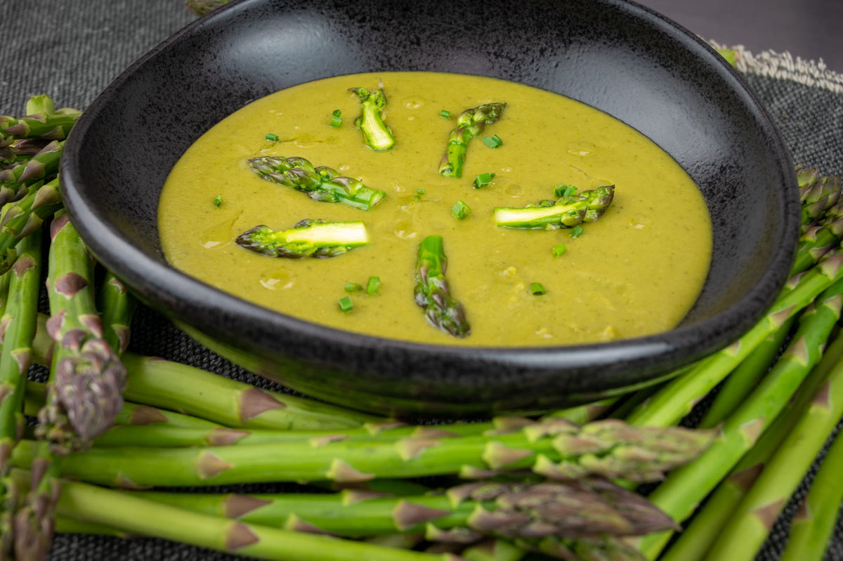Sole Soups Roasted Asparagus side view