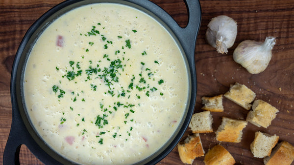 Sole Soups Clam Chowder With Bacon upper view