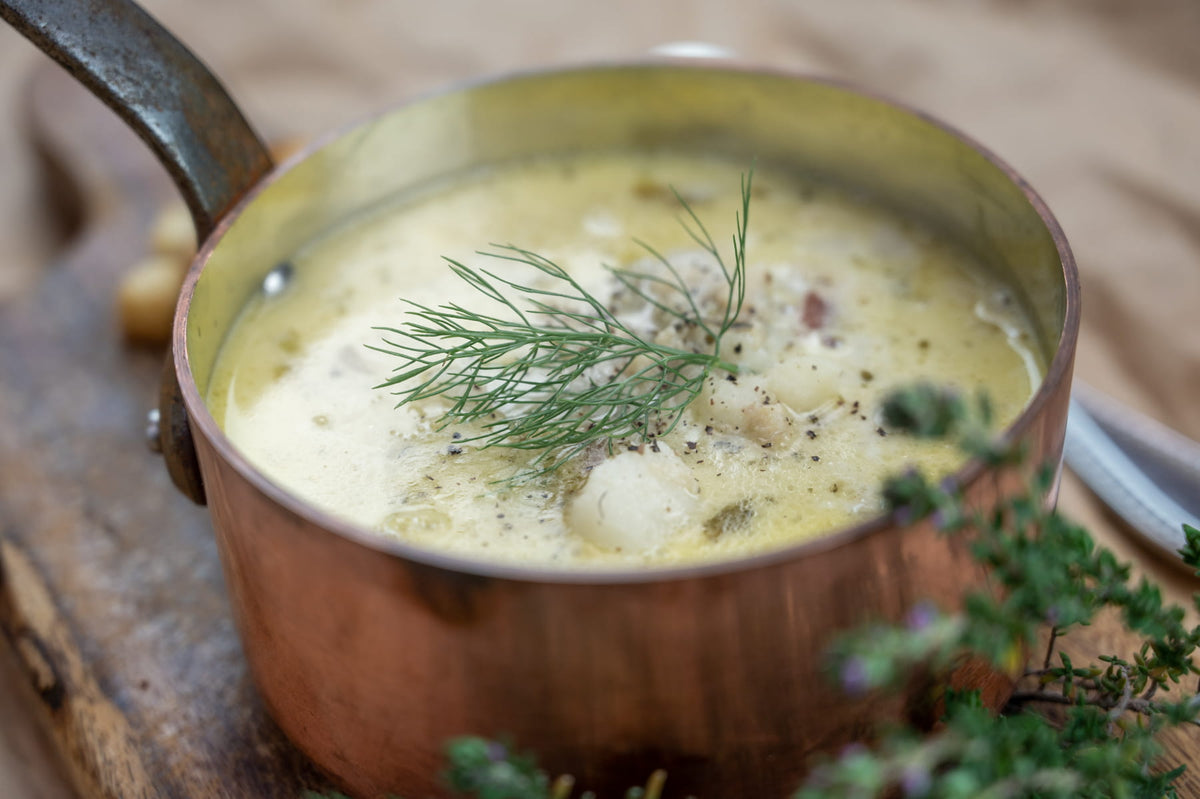Sole Soups Potato and Leek front view