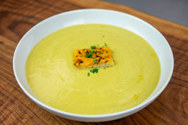 Sole Soups Broccoli with Cheddar front view