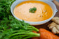 Sole Soups Carrot Ginger with Coconut Milk side view