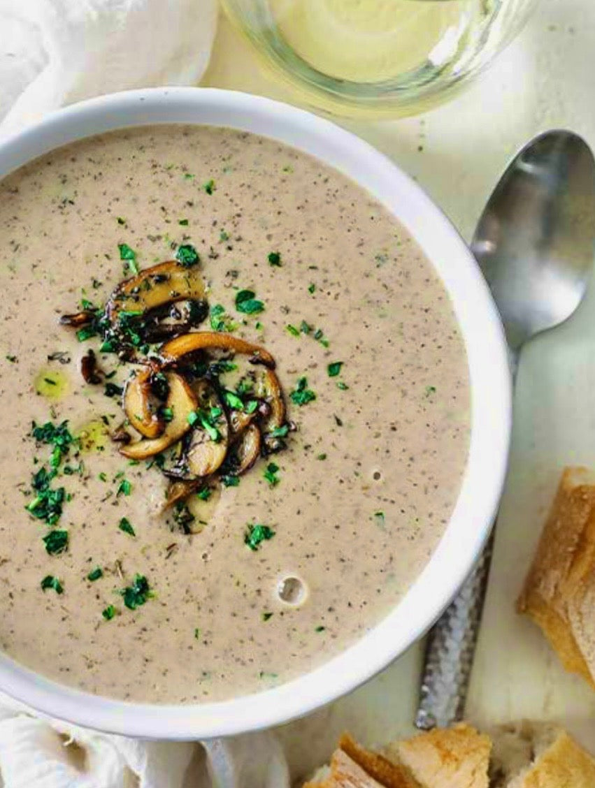 Sole Soups Mushrooms upper view