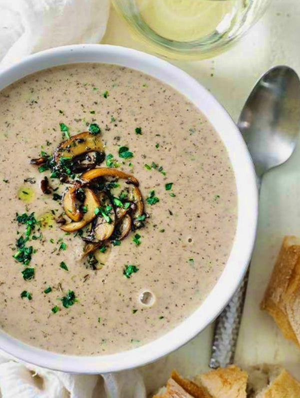 Sole Soups Mushrooms upper view