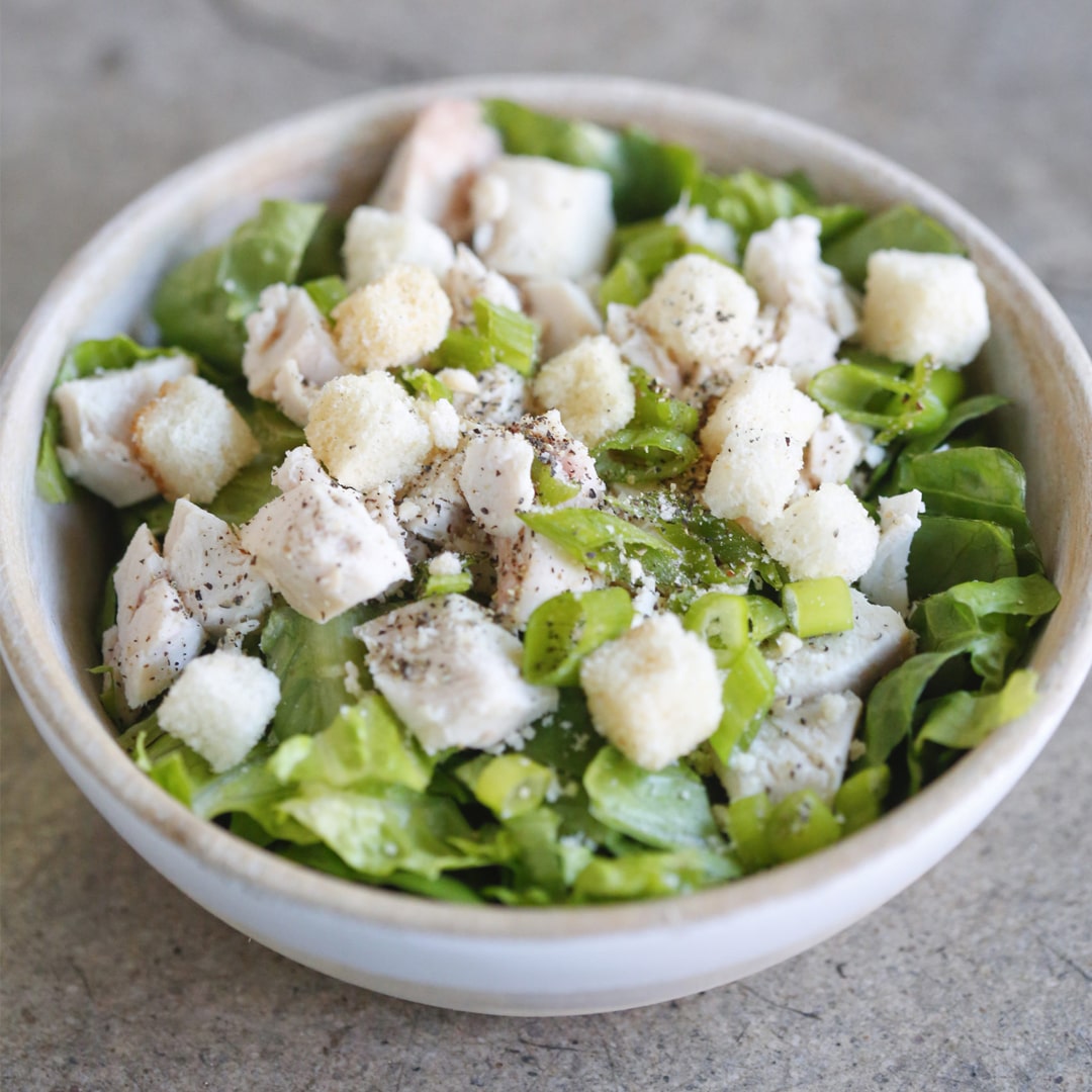 Sole Soups Chicken Cesar Salad front view
