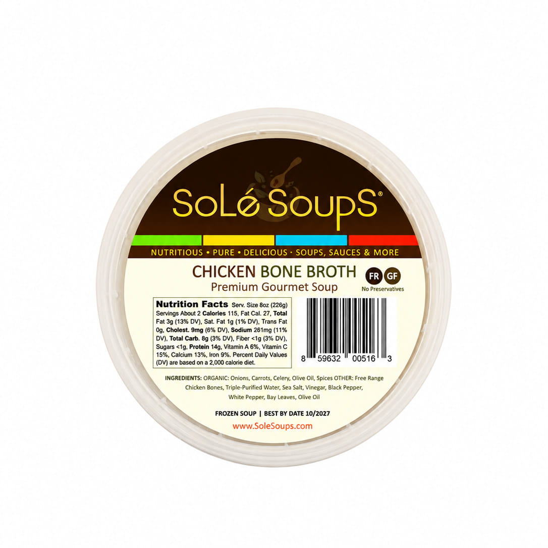 Sole Soups Broth Trio Bundle - Chicken Bone Broth upper view
