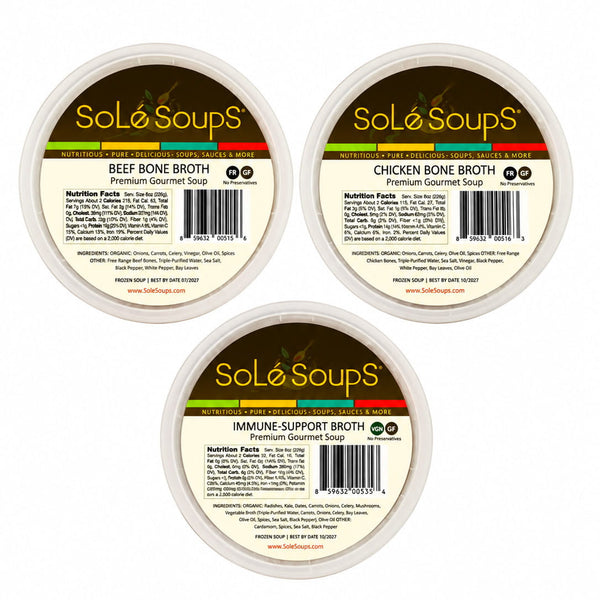 Sole Soups Broth Trio Bundle upper view